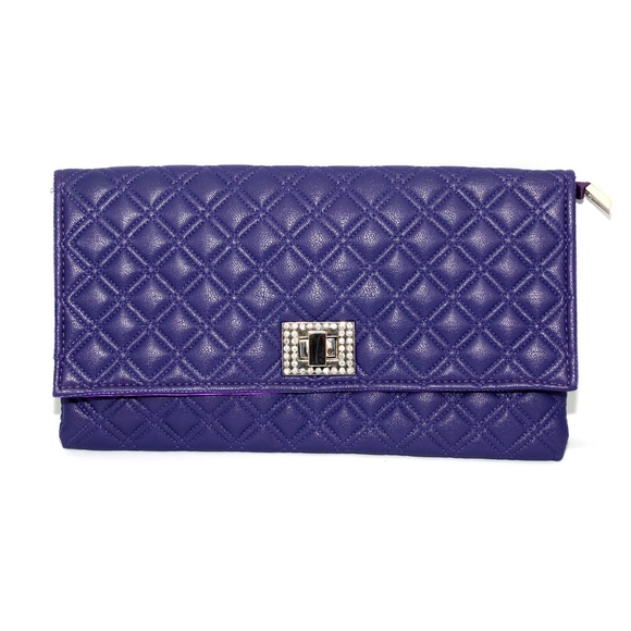 Navy Cocobella Quilted Envelope Clutch | Evening Handbag | Purse - Picture 4 of 7